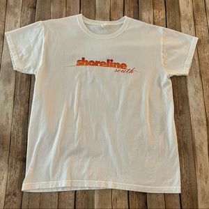 Vintage shoreline south mens short sleeve graphic tee shirt | size Large